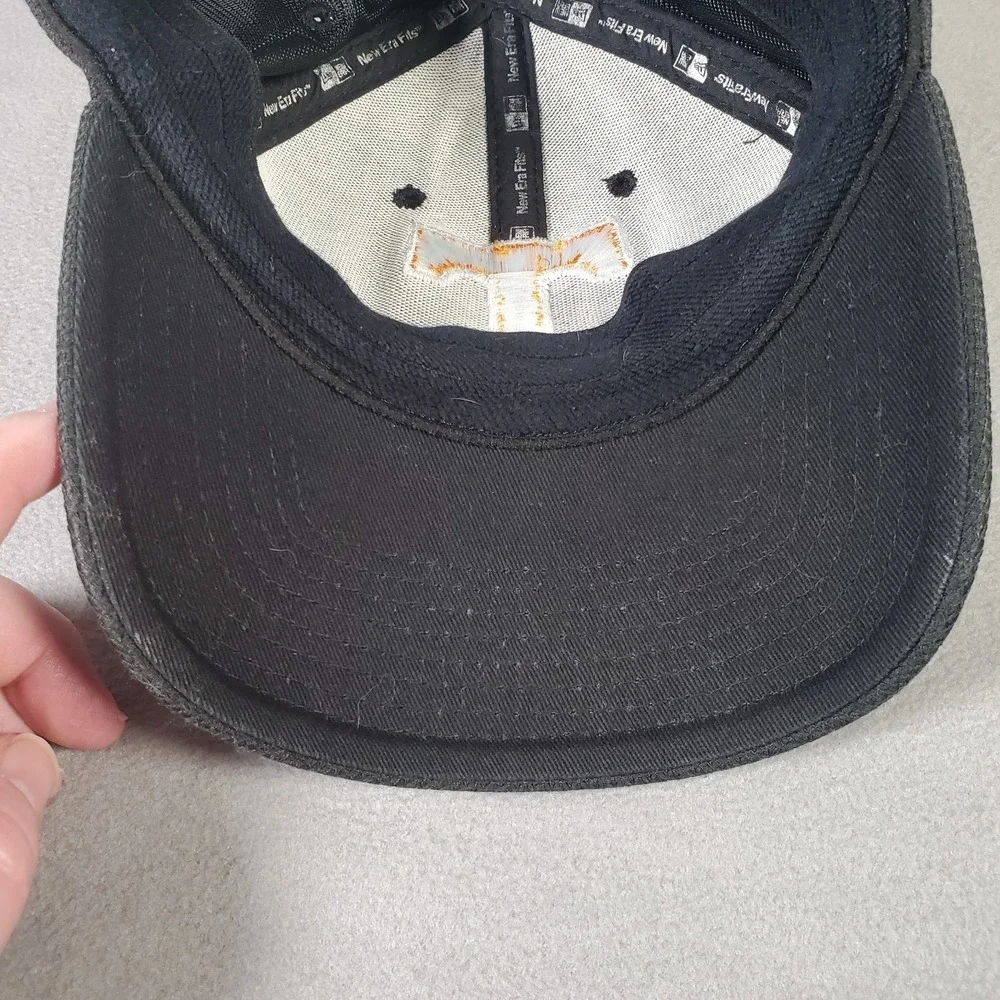 Tennessee Volunteers New Era Cap Hat S/M Fitted Black Orange Stitched Wool Blend